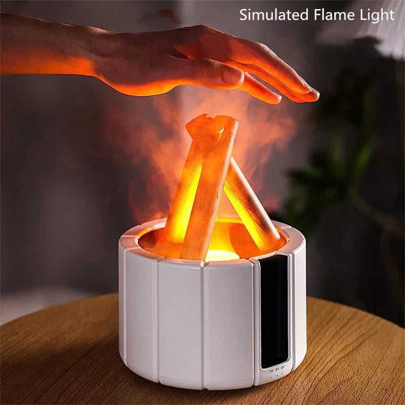 H9 Fernbedienung USB Luftbefeuchter Aroma Diffusor Ultraschall Lagerfeuer Flammenlicht Ätherische Öl Duft Parfüm Maschine