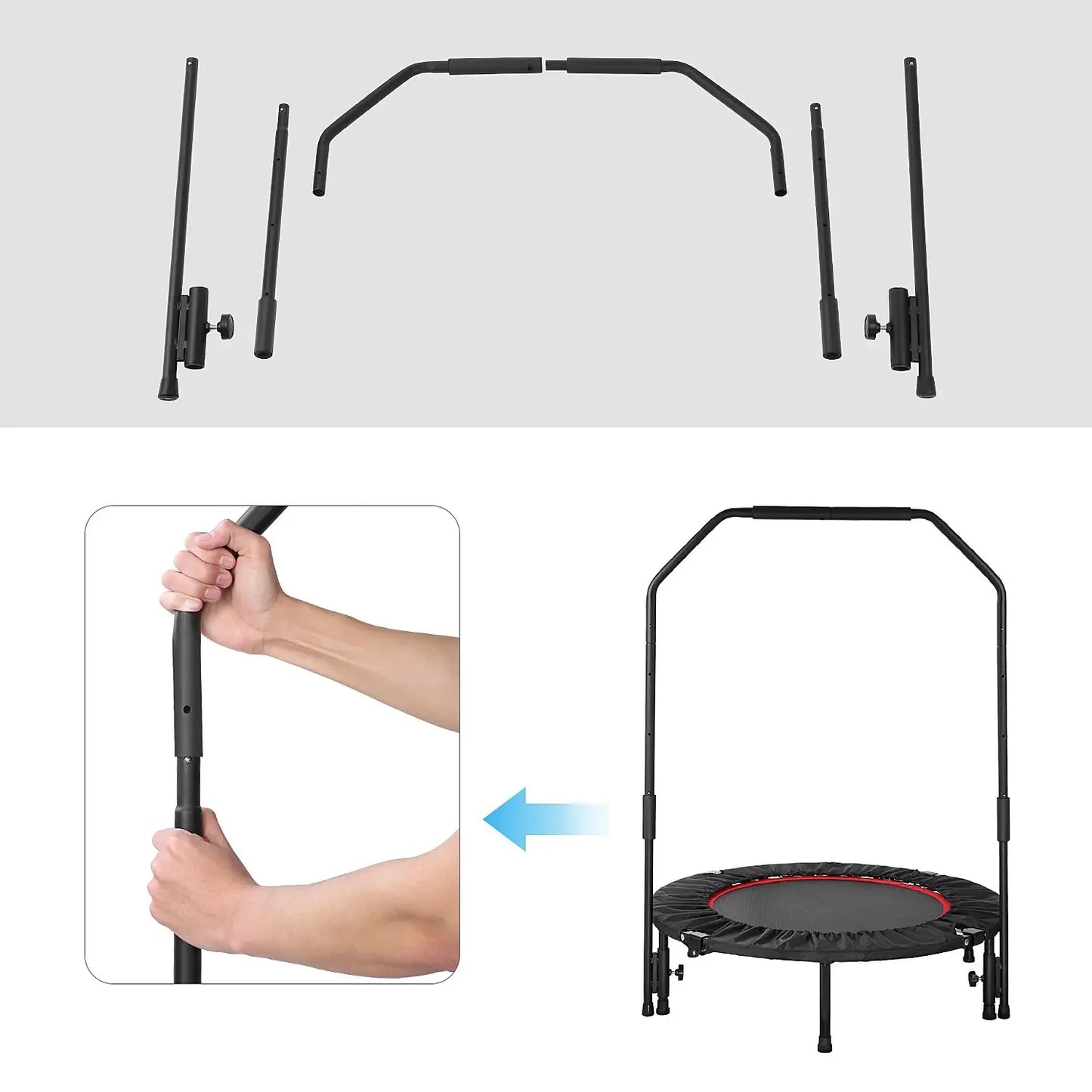 Fitness Trampoline Leisure Trampoline Home Workout Trampoline Indoor Outdoor Aerobic Training Belt for Adults Children